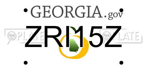 ZRI15Z Georgia License Plate