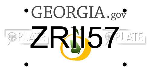 ZRII57 Georgia License Plate
