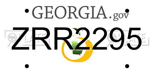 ZRR2295 Georgia License Plate