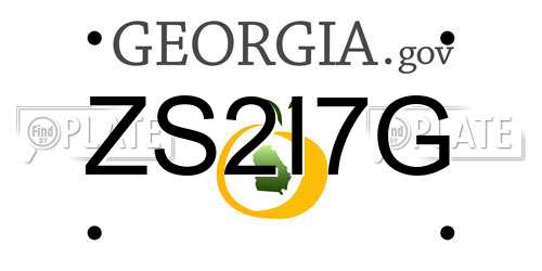ZS2I7G Georgia License Plate
