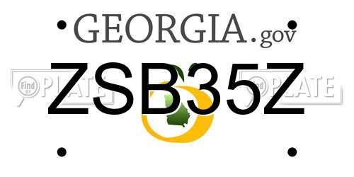 ZSB35Z Georgia License Plate