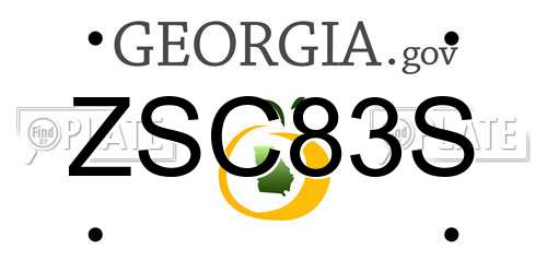 ZSC83S Georgia License Plate