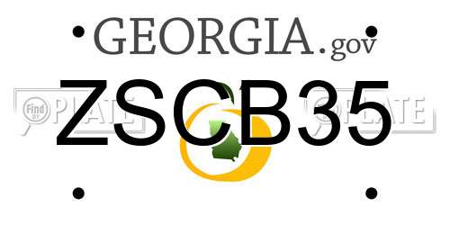 ZSCB35 Georgia License Plate