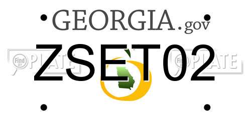 ZSET02 Georgia License Plate