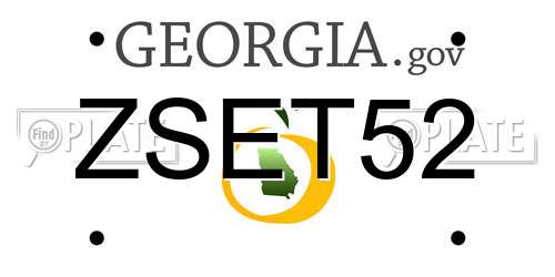 ZSET52 Georgia License Plate
