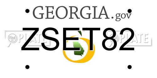 ZSET82 Georgia License Plate
