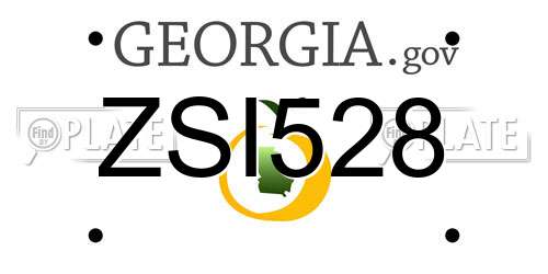 ZSI528 Georgia License Plate