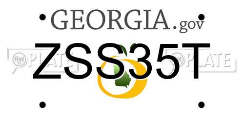 ZSS35T Georgia License Plate