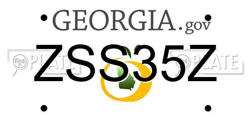 ZSS35Z Georgia License Plate