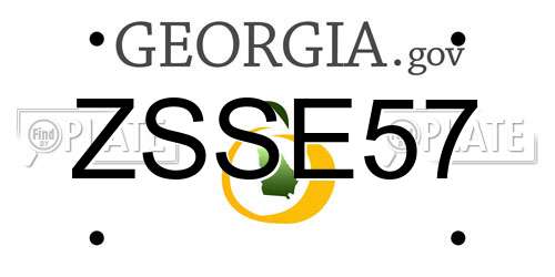 ZSSE57 Georgia License Plate