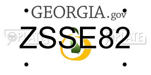 ZSSE82 Georgia License Plate