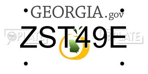 ZST49E Georgia License Plate