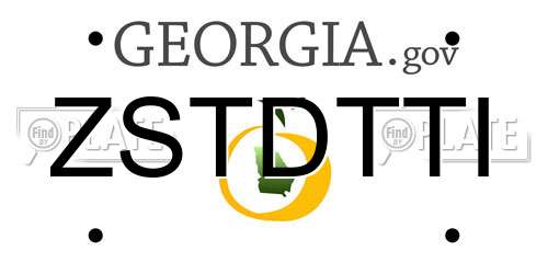 ZSTDTTI Georgia License Plate