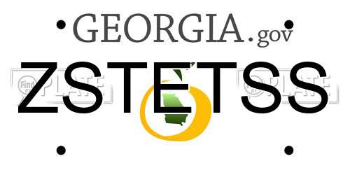 ZSTETSS Georgia License Plate