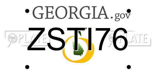 ZSTI76 Georgia License Plate