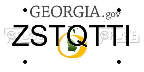 ZSTQTTI Georgia License Plate