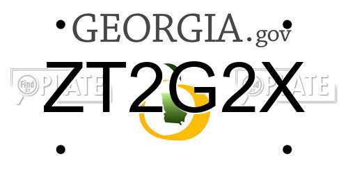 ZT2G2X Georgia License Plate