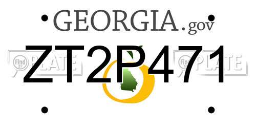 ZT2P471 Georgia License Plate