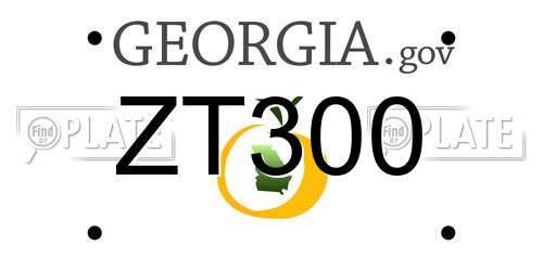 ZT300 Georgia License Plate