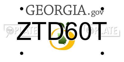 ZTD60T Georgia License Plate
