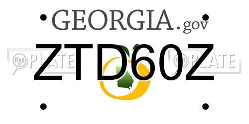 ZTD60Z Georgia License Plate