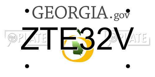ZTE32V Georgia License Plate