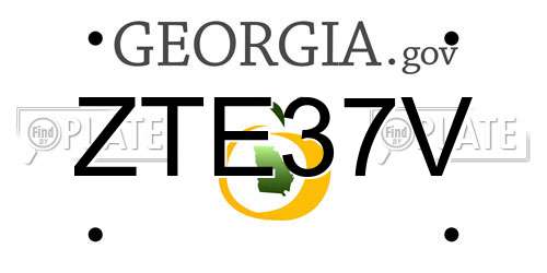 ZTE37V Georgia License Plate