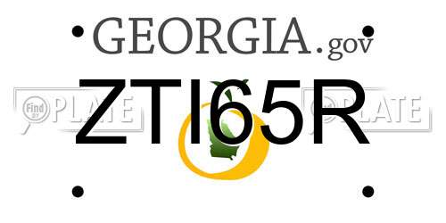 ZTI65R Georgia License Plate