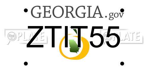 ZTIT55 Georgia License Plate