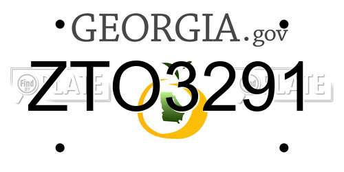 ZTO3291 Georgia License Plate