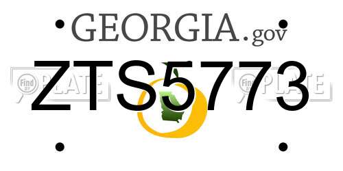 ZTS5773 Georgia License Plate