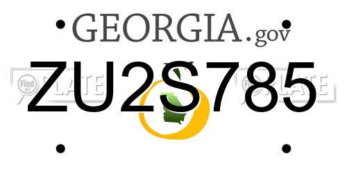 ZU2S785 Georgia License Plate