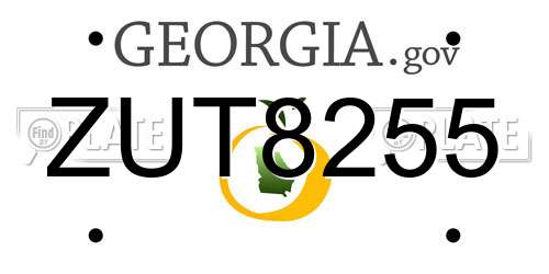 ZUT8255 Georgia License Plate