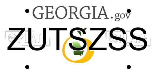 ZUTSZSS Georgia License Plate
