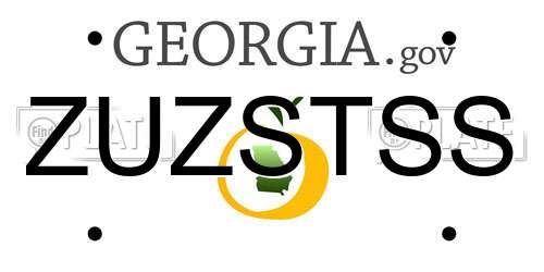 ZUZSTSS Georgia License Plate