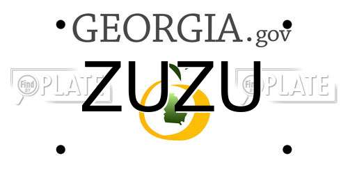 ZUZU Georgia License Plate