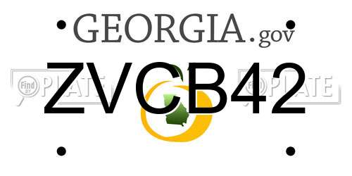 ZVCB42 Georgia License Plate