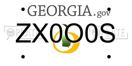 ZX0O0S Georgia License Plate
