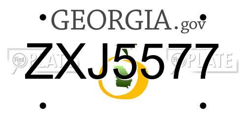 ZXJ5577 Georgia License Plate