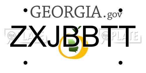ZXJBBTT Georgia License Plate