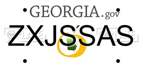 ZXJSSAS Georgia License Plate