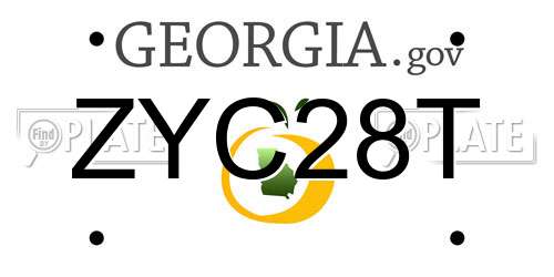 ZYC28T Georgia License Plate
