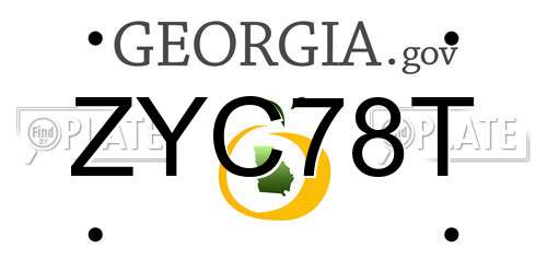 ZYC78T Georgia License Plate
