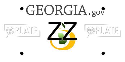 ZZ Georgia License Plate