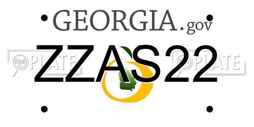 ZZAS22 Georgia License Plate