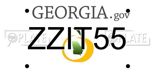 ZZIT55 Georgia License Plate