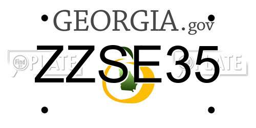 ZZSE35 Georgia License Plate