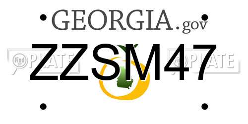 ZZSM47 Georgia License Plate