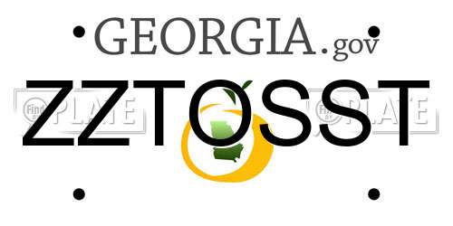 ZZTOSST Georgia License Plate