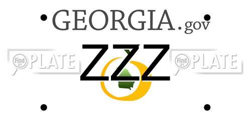 ZZZ Georgia License Plate
